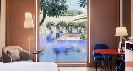 Trident Gurgaon Room Type - Deluxe Room, Pool View