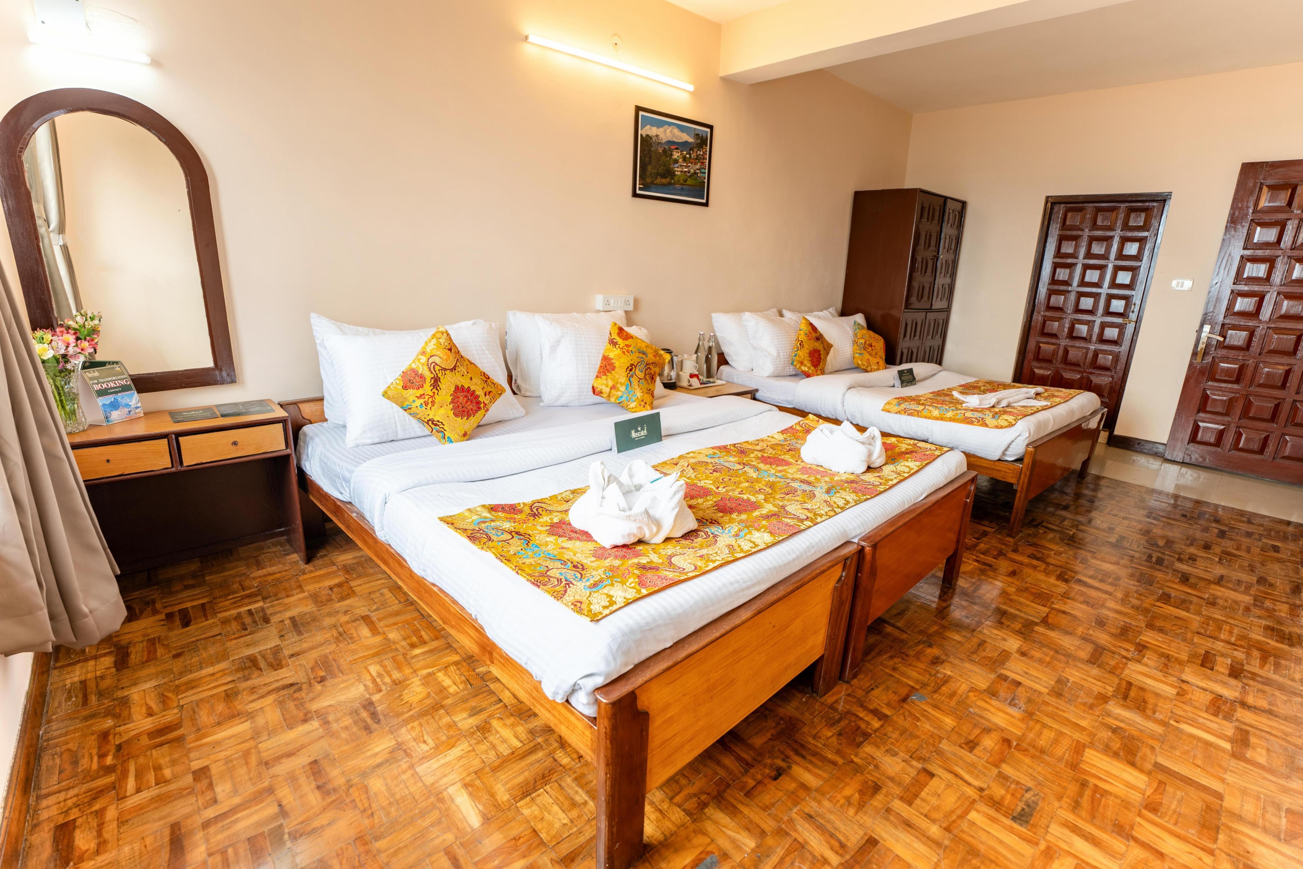 Muscatel Fairmount -100 mts from mall road Room Type - Deluxe Four Bed