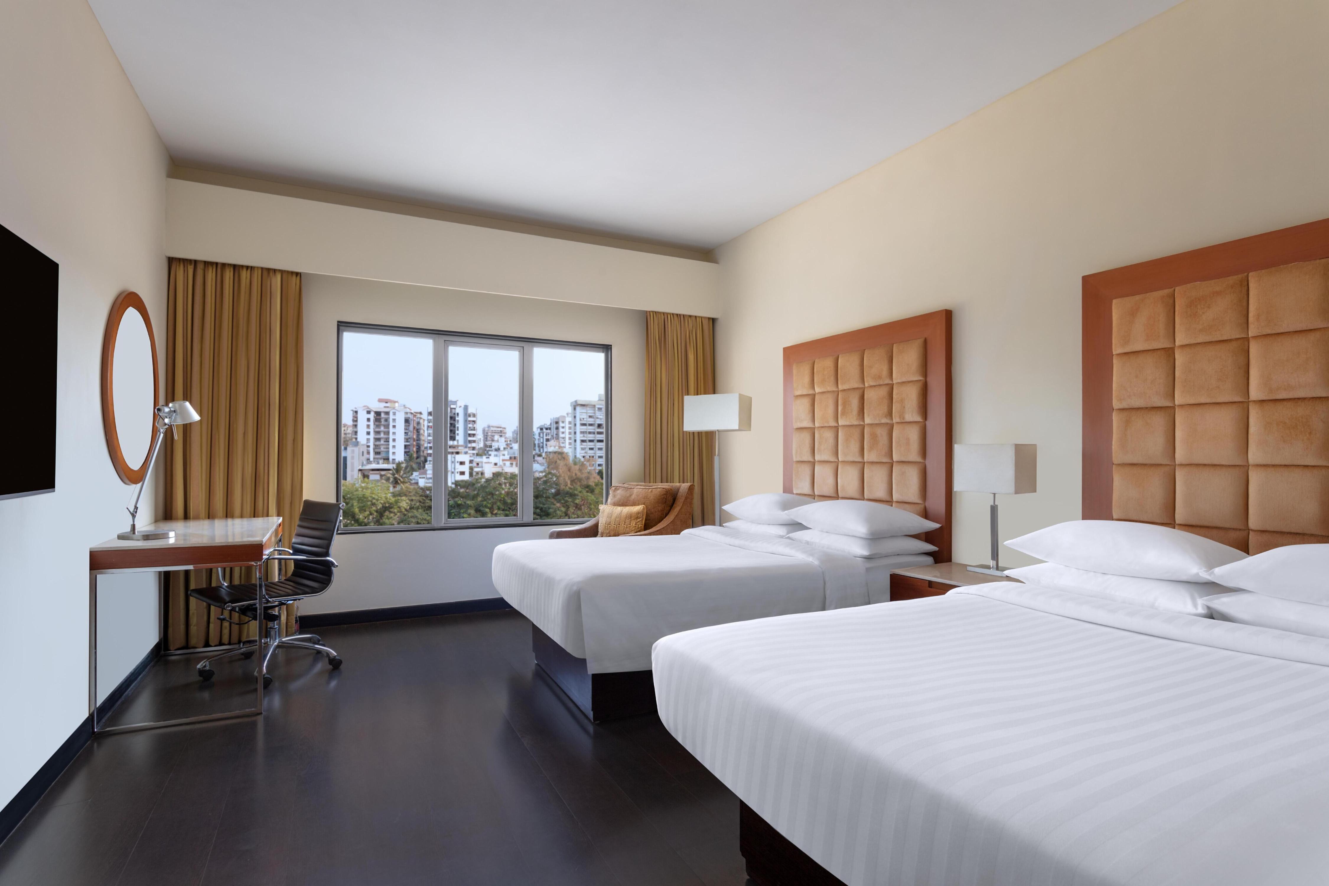 Surat Marriott Hotel Room Type - Deluxe Guest Room, 2 Queen, City View