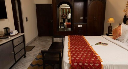 Laxmi Palace Heritage Boutique Hotel Room Type - HERITAGE ROOM Ground Floor (Free Pick up on Arrival only from Train or Bus Stand - 08:00 am - 08:00 Laxmi Palace Heritage Boutique Hotel Room Type - HERITAGE ROOM Ground Floor (Free Pick up on Arrival only from Train or Bus Stand - 08:00 am - 08:00