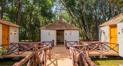 VIJAYSHREE RESORT, HAMPI. Room Type - Garden Villa