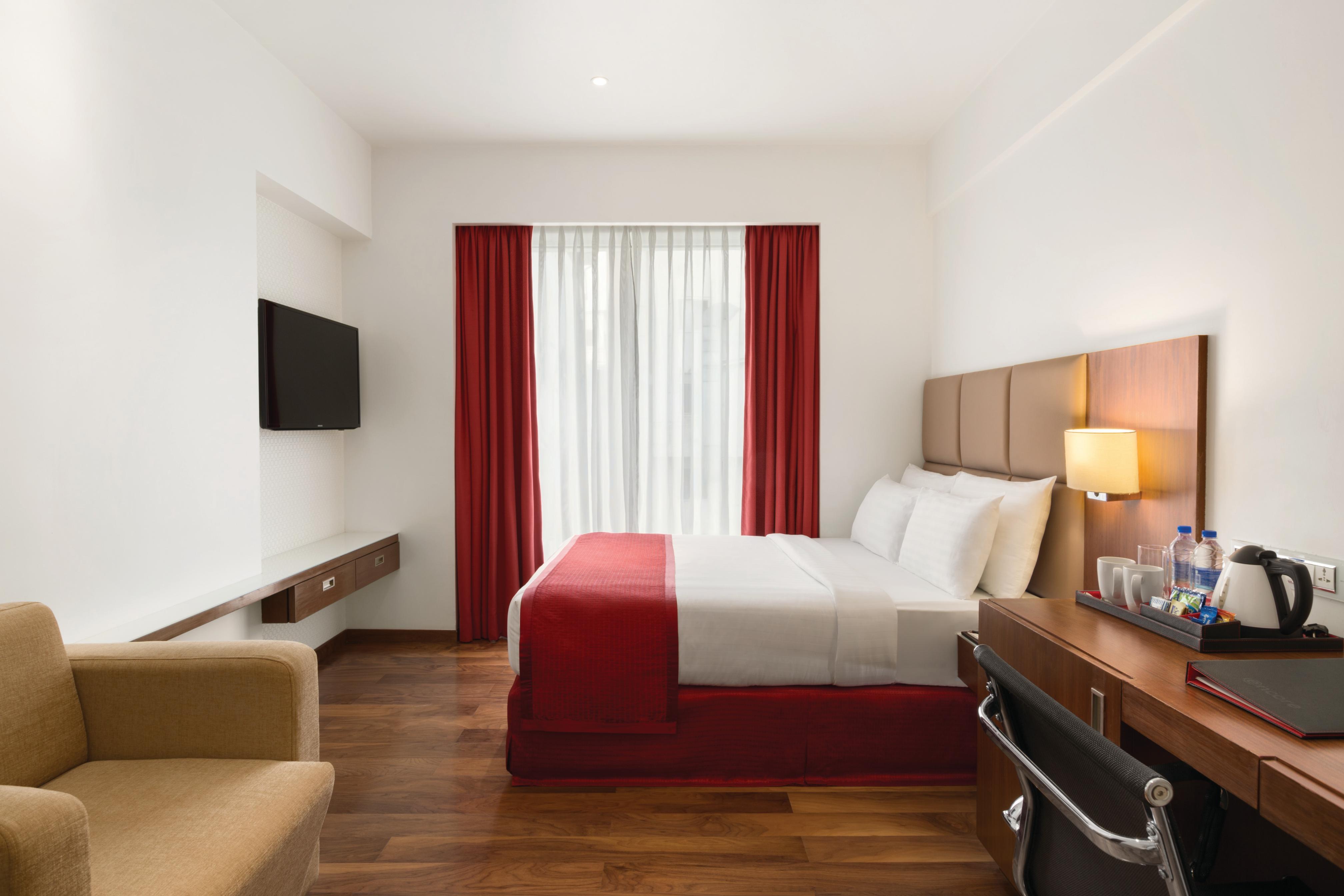 Ramada Encore by Wyndham Bangalore Domlur Room Type - 1 Queen Bed, Deluxe Mobility Accessible Room, Non-Smoking Ramada Encore by Wyndham Bangalore Domlur Room Type - 1 Queen Bed, Deluxe Mobility Accessible Room, Non-Smoking