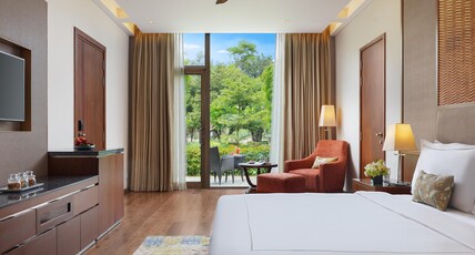Taj Damdama Lake Resort & Spa, Gurugram Room Type - Grand Luxury Room with sit out- King Bed Taj Damdama Lake Resort & Spa, Gurugram Room Type - Grand Luxury Room with sit out- King Bed