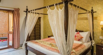 The Mama's Resort and Camp | A Poolside Paradise in the Thar Room Type - Super Deluxe Cottage with Private Plunge pool The Mama's Resort and Camp | A Poolside Paradise in the Thar Room Type - Super Deluxe Cottage with Private Plunge pool