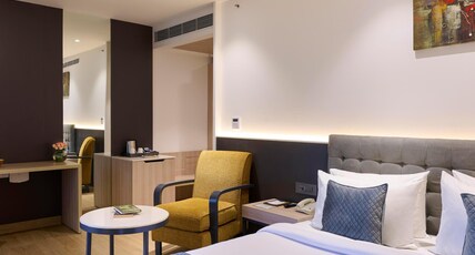 Delite Sarovar Portico Faridabad Room Type - Deluxe Room - 1 Double Bed 24SQM Free WiFi Delite Sarovar Portico Faridabad Room Type - Deluxe Room - 1 Double Bed 24SQM Free WiFi