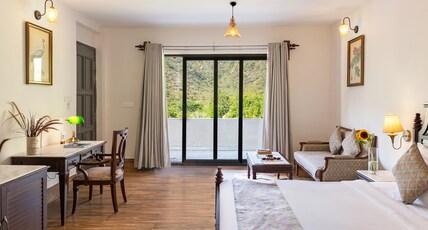Anandam - A Luxury resort in Udaipur Room Type - Hill View - Heated Jaccuzi Suite With Private Terrace