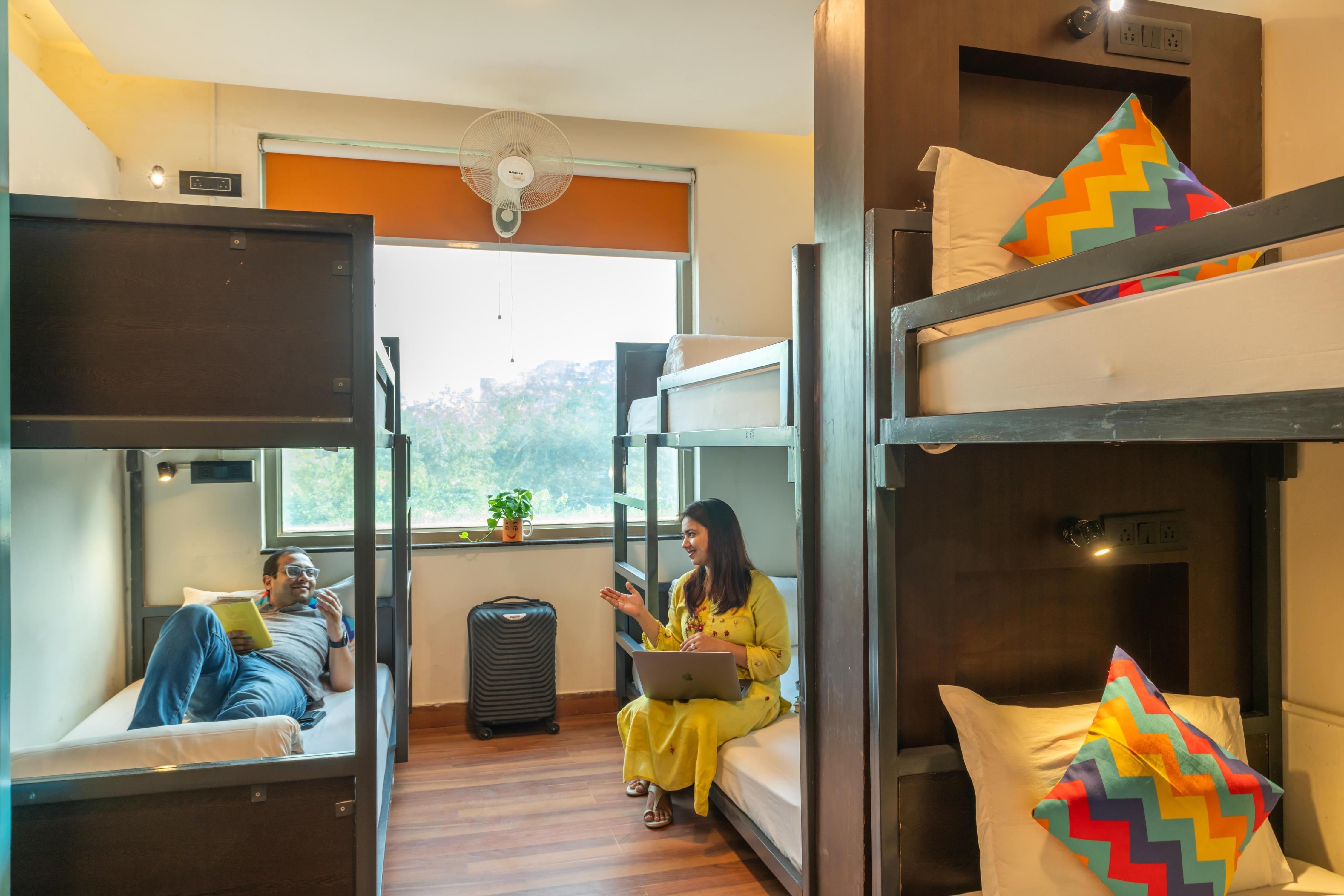 goSTOPS Delhi - Private Rooms & Dorms Room Type - Bed in 6 Bed Mixed AC Dormitory Room with Ensuite Bathroom