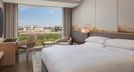 Indore Marriott Hotel Room Type - Club King, Club Lounge Access, Happy Hours (1+1) from 6PM-8PM, Guest room, 1 King Bed Indore Marriott Hotel Room Type - Club King, Club Lounge Access, Happy Hours (1+1) from 6PM-8PM, Guest room, 1 King Bed