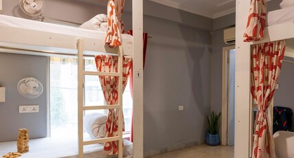 Moustache Jaipur | Hostel & Rooftop Bar Room Type - Delxue 4 Bed Female AC Dorm
