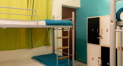 Joey's Hostel Agra | Dorms & Private Rooms Room Type - 1 Bed in 4 Bed AC Mixed Dorm with shared Bathroom