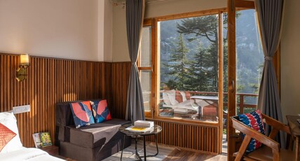 Alt Life - Manali | Rooms & Dorms Room Type - King Room with Balcony and River View
