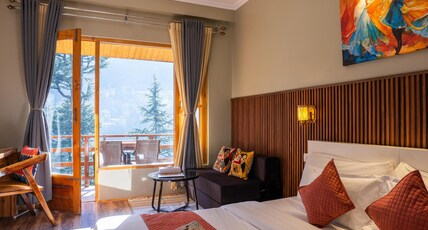 Alt Life - Manali | Rooms & Dorms Room Type - Superior King Room with Balcony and River View
