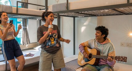 Zostel Varkala Room Type - 1 Bunk Bed | Deluxe 4 Bed Mixed Dorm (with balcony) | Shared ensuite washroom