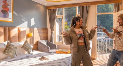 Zostel Dharamkot (Bhagsu) Room Type - Standard Room (with balcony and forest view)