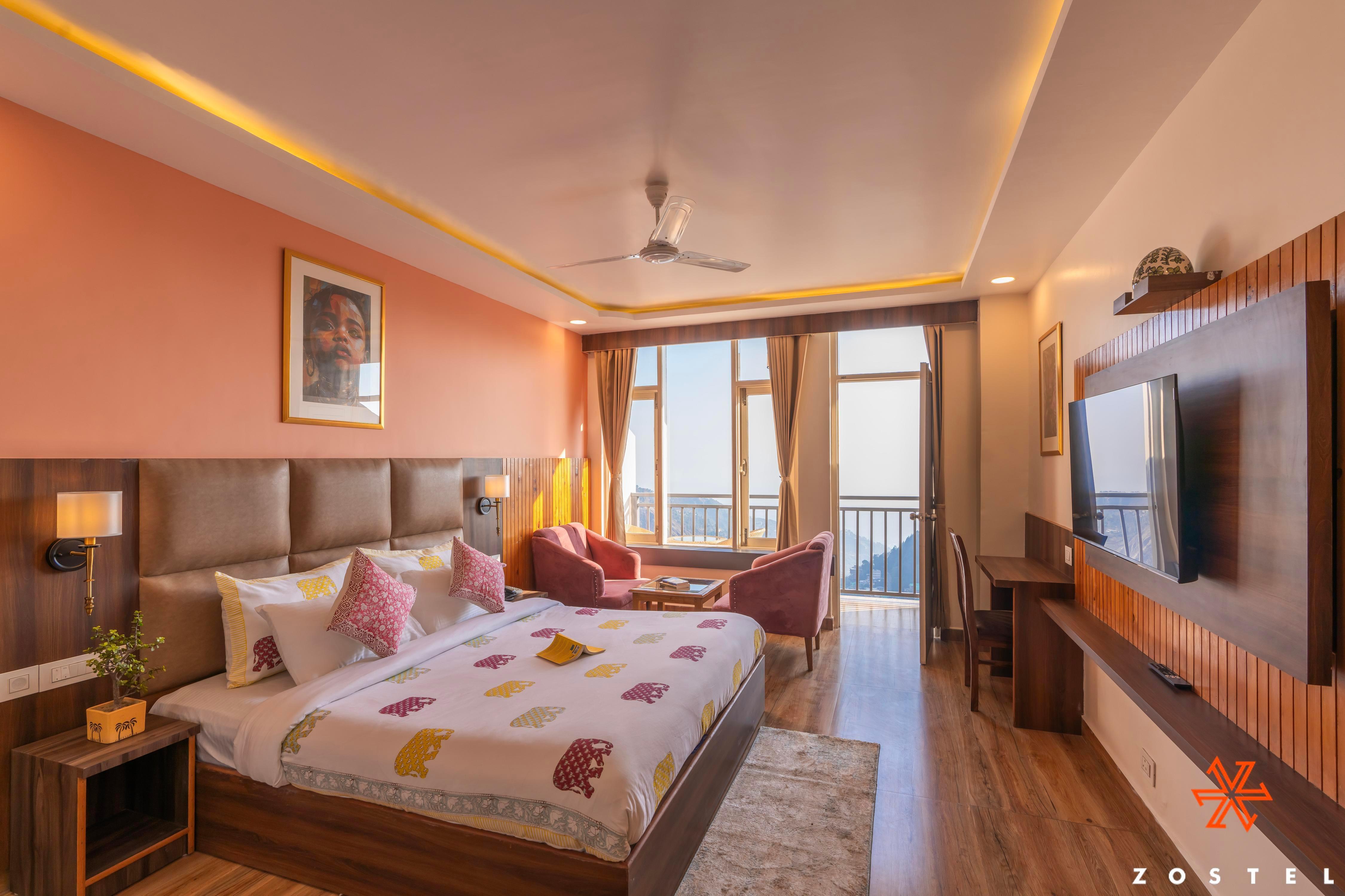 Zostel Dharamkot (Bhagsu) Room Type - Superior Room (with balcony and valley view)