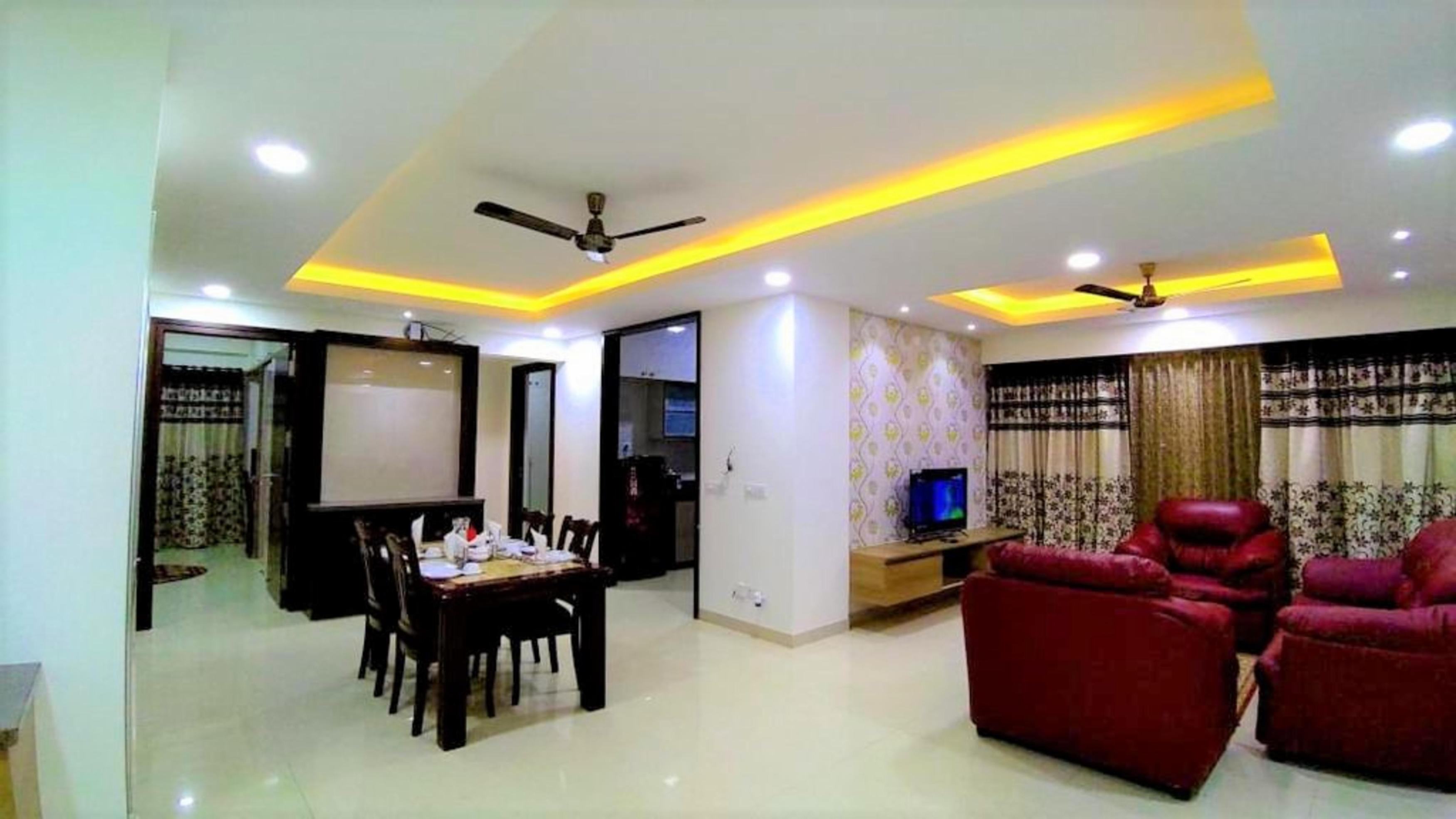 Deluxe Kings AC Room in 3 BHK Corporate IT Service Apartment Manayata Tech Park