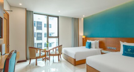 Mandila Beach Hotel Danang Room Type - Deluxe Twin Room with Partial Sea View Mandila Beach Hotel Danang Room Type - Deluxe Twin Room with Partial Sea View