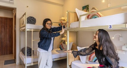 Zostel Rishikesh (Tapovan) Room Type - 1 Bunk Bed | Deluxe 6 Bed Female Dorm (with balcony) | Shared en-suite washroom