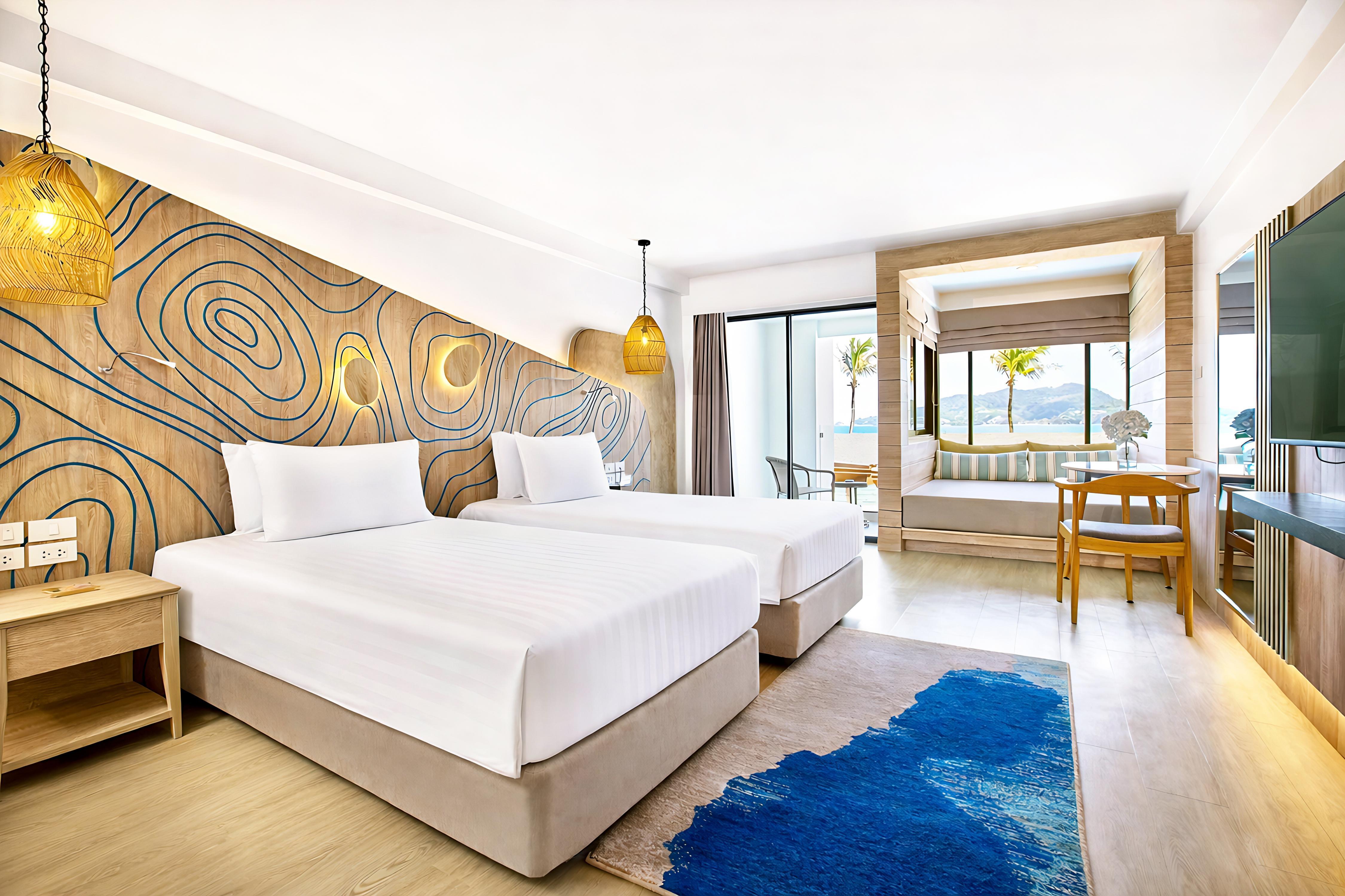 LIV Hotel Phuket Patong Beachfront Room Type - Deluxe Double or Twin Room with Balcony and Sea View