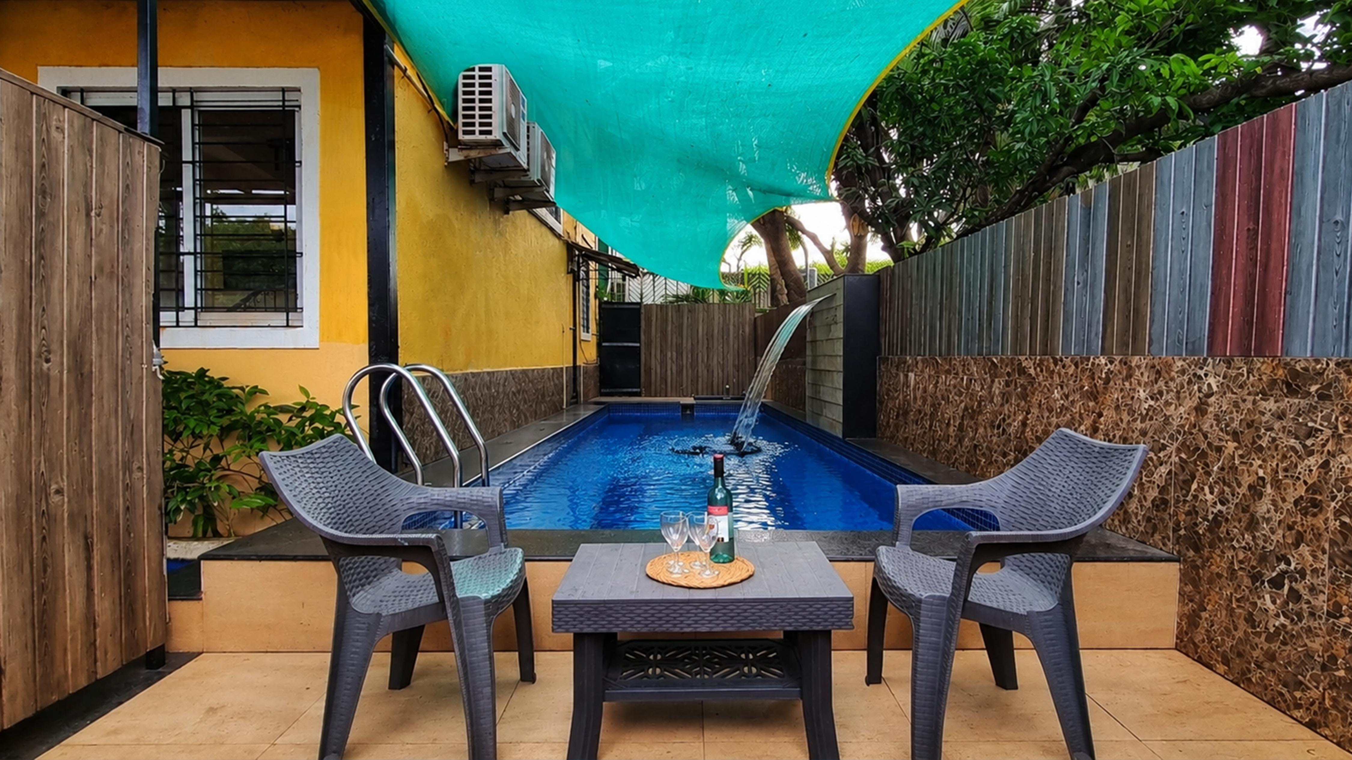 Yellow Private Pool Villa - 3BHK | Caretaker | Wifi - Tap to explore photos