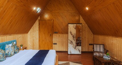 The Riverwalk Resort Tirthan Room Type - Riverview Wooden Cottage Double Sharing