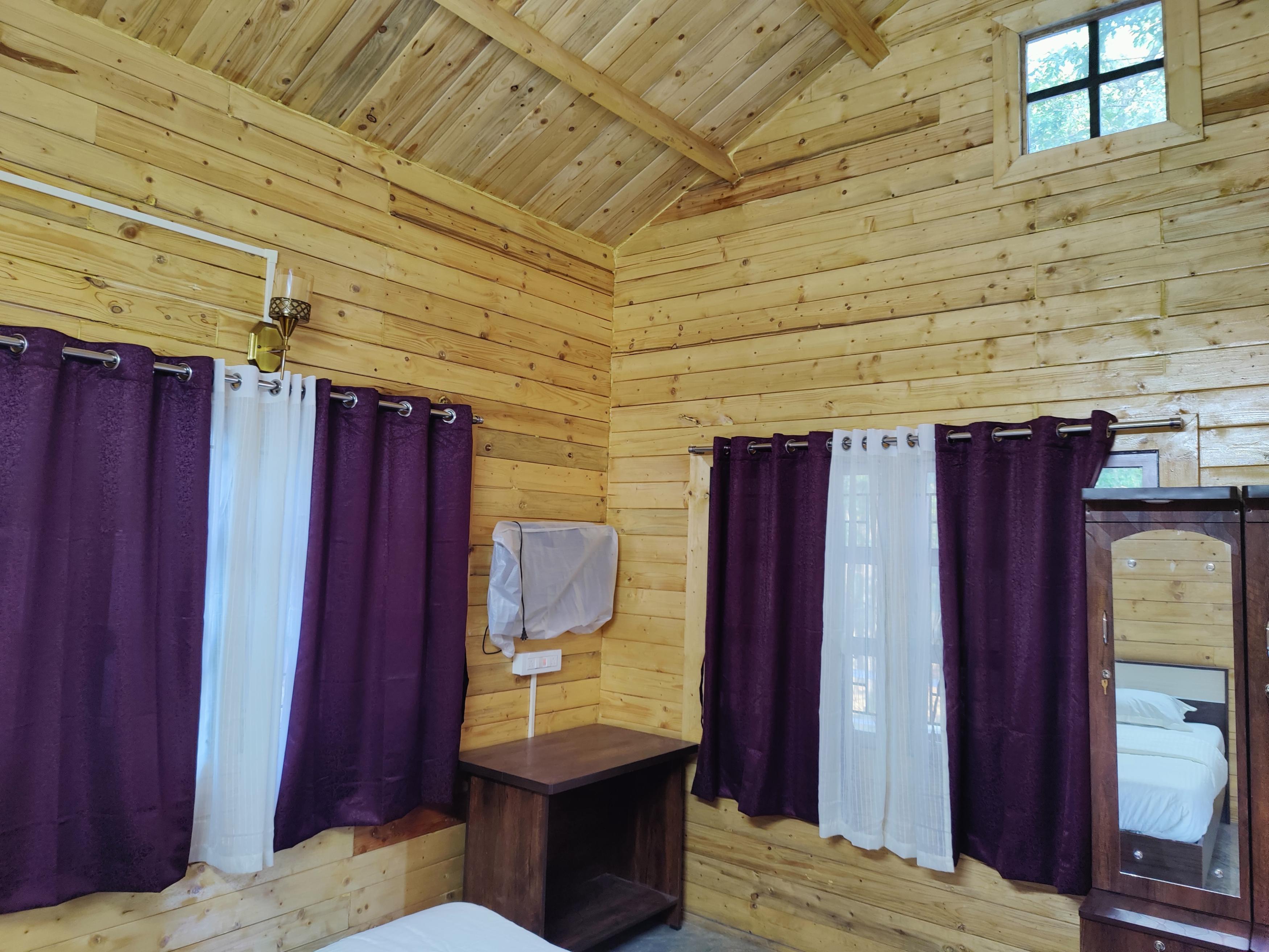 Wild Monk Jungle Retreat, Dandeli Room Type - Serene Jungle View AC Wooden Cottage (Couple Stay)