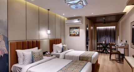 The Fern Habitat Jaipur Room Type - Winter Green Premium Room Twin Bed
