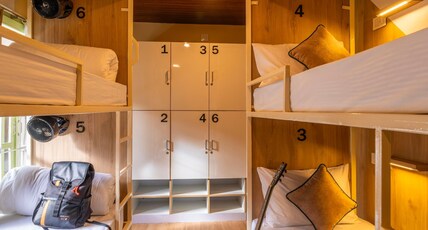 Zostel Shillong Room Type - 1 Bunk Bed | Deluxe 6 Bed Mixed Dorm (with balcony) | Shared en-suite washroom Zostel Shillong Room Type - 1 Bunk Bed | Deluxe 6 Bed Mixed Dorm (with balcony) | Shared en-suite washroom