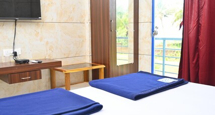 Blue Pearl Beach Guest House Room Type - (Side Sea View)Deluxe Double Bed AC With Balcony