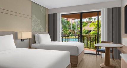 Courtyard by Marriott Phuket, Patong Beach Resort Room Type - Premier Guest Room 2 Twin Terrace for 2 persons, 3rd person to pay at hotel