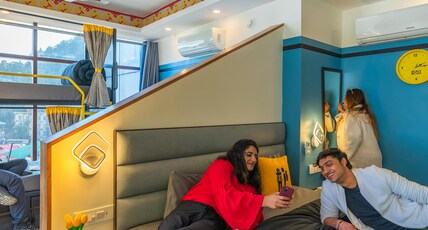 The Hosteller Mcleodganj, Bhagsu Waterfall Room Type - Standard Quadruple Room with Balcony and Mountain View The Hosteller Mcleodganj, Bhagsu Waterfall Room Type - Standard Quadruple Room with Balcony and Mountain View