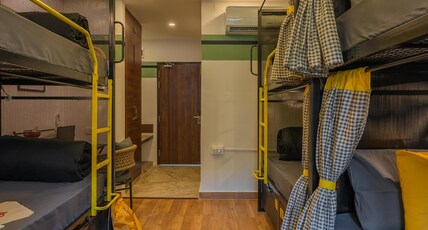The Hosteller Mcleodganj, Bhagsu Waterfall Room Type - Bed in 6 Bed Mixed Dormitory with Balcony and Mountain View The Hosteller Mcleodganj, Bhagsu Waterfall Room Type - Bed in 6 Bed Mixed Dormitory with Balcony and Mountain View