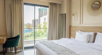 White Moon Service Apartments Room Type - 1bhk with balcony