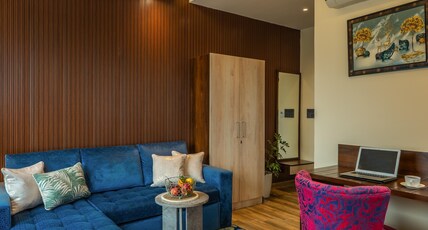 Perfectstayz Premium Pinaaki - Ganges view Room Type - Suite room with balcony | Hill view | Sofa Cum bed with Room heater