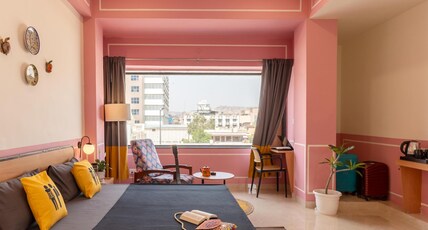 The Hosteller Jaipur, MI Road Room Type - Deluxe Triple Room with Fort View