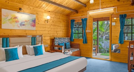 Parisa Beach Resort Tarkarli Bhogawe Room Type - DELUXE WOODEN HUT- Sea View