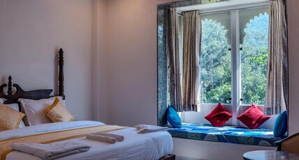 Rajkunj Haveli | Boutique Heritage Rooms | Resort with Swimming Pool in Kumbhalgarh. Room Type - Luxury Room with Mountain view | Free access to Swimming Pool | 10 percent discount on Food. Rajkunj Haveli | Boutique Heritage Rooms | Resort with Swimming Pool in Kumbhalgarh. Room Type - Luxury Room with Mountain view | Free access to Swimming Pool | 10 percent discount on Food.