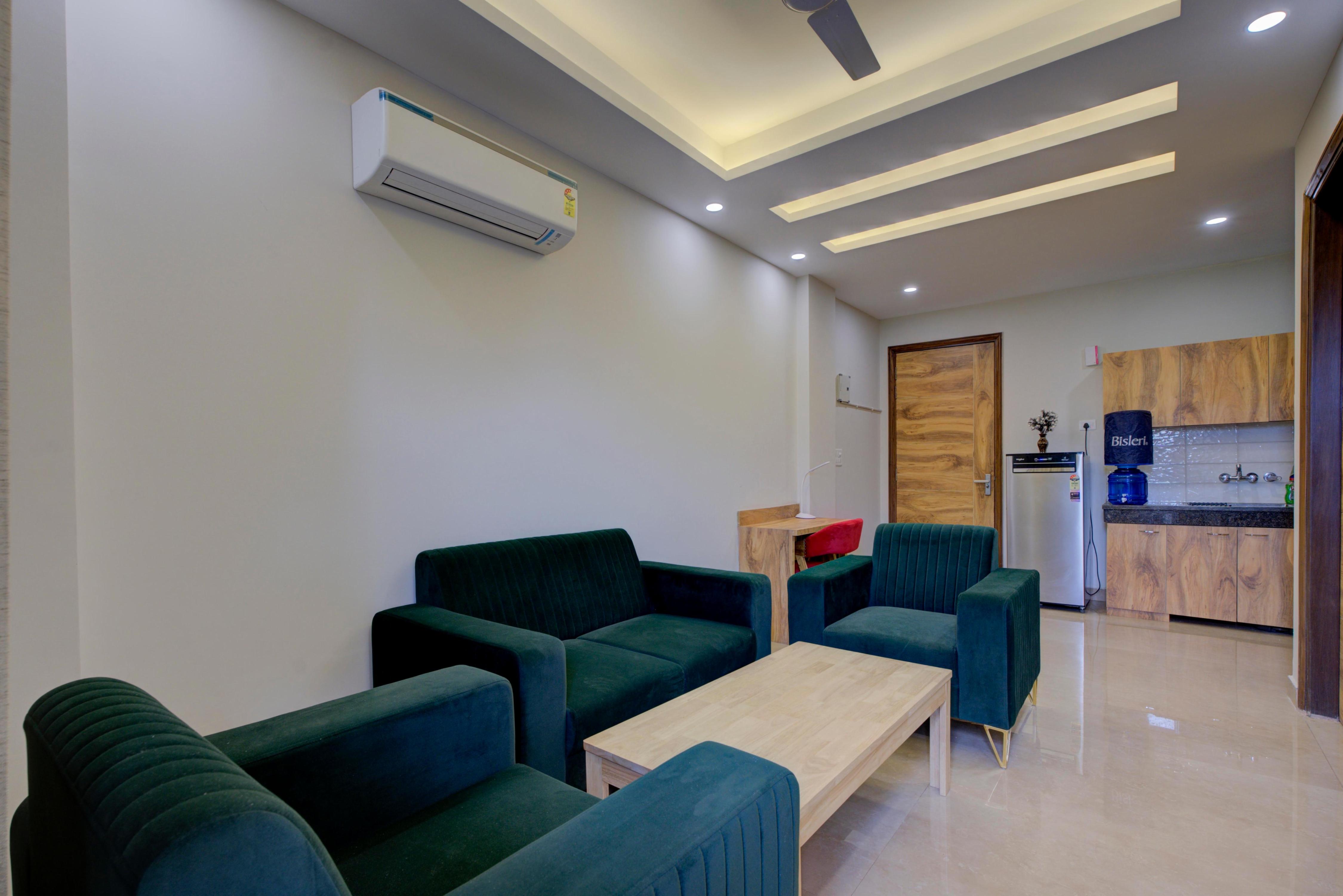 The Lodgers Luxury 1BHK Apartments | Near Golf Course Road - Tap to explore photos