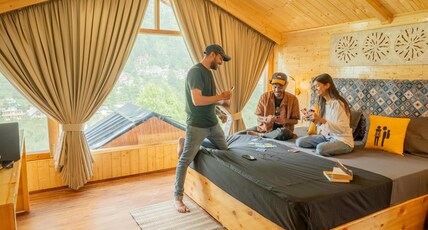 The Hosteller Old Manali, Manu Temple Room Type - Superior Double Room with Valley View