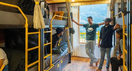 The Hosteller Old Manali, Manu Temple Room Type - Bed in 8 Bed Mixed Dormitory with Balcony