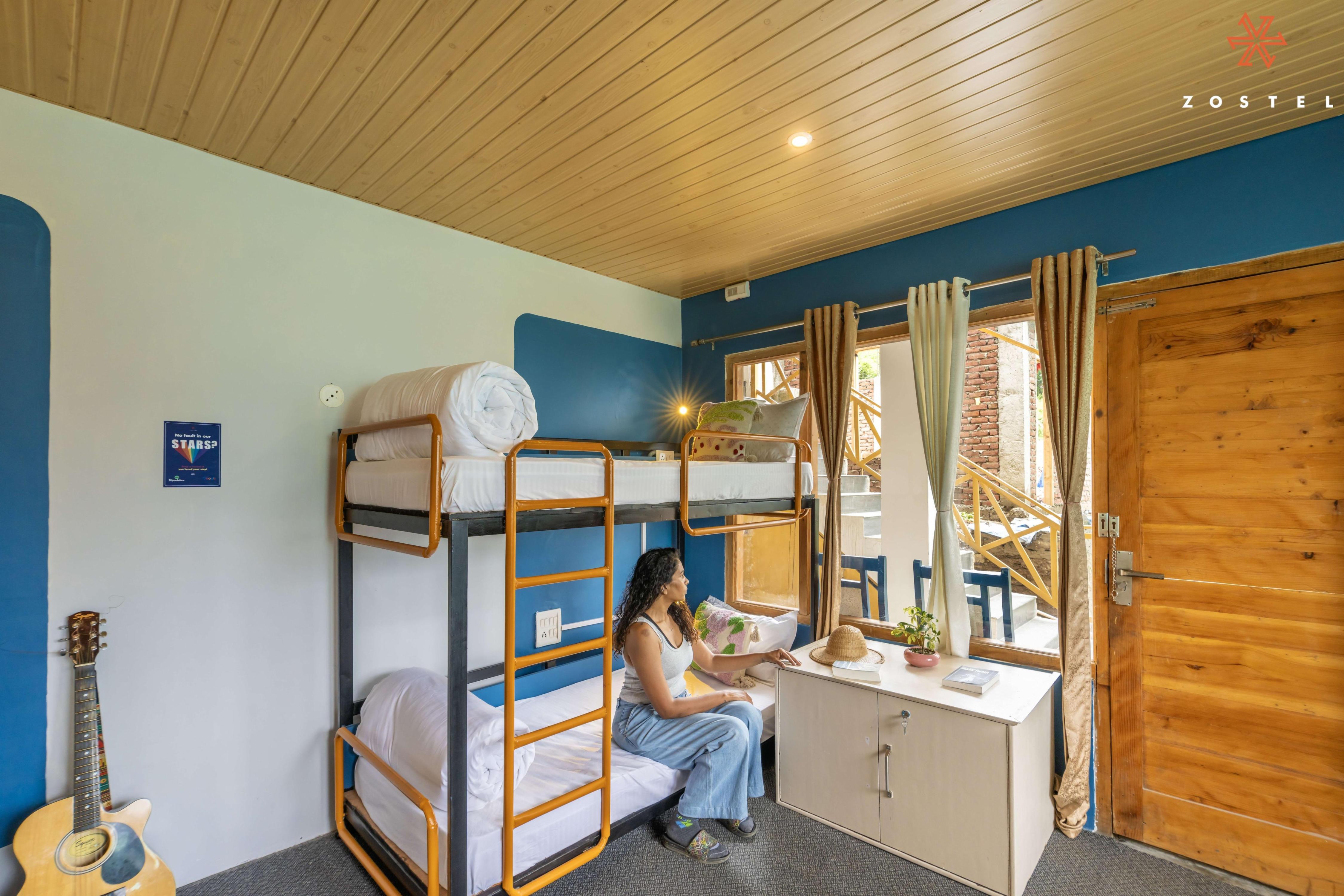 Zostel Shoja (Jibhi) Room Type - 1 Bunk Bed | 4 Bed Female Dorm | Shared en-suite washroom