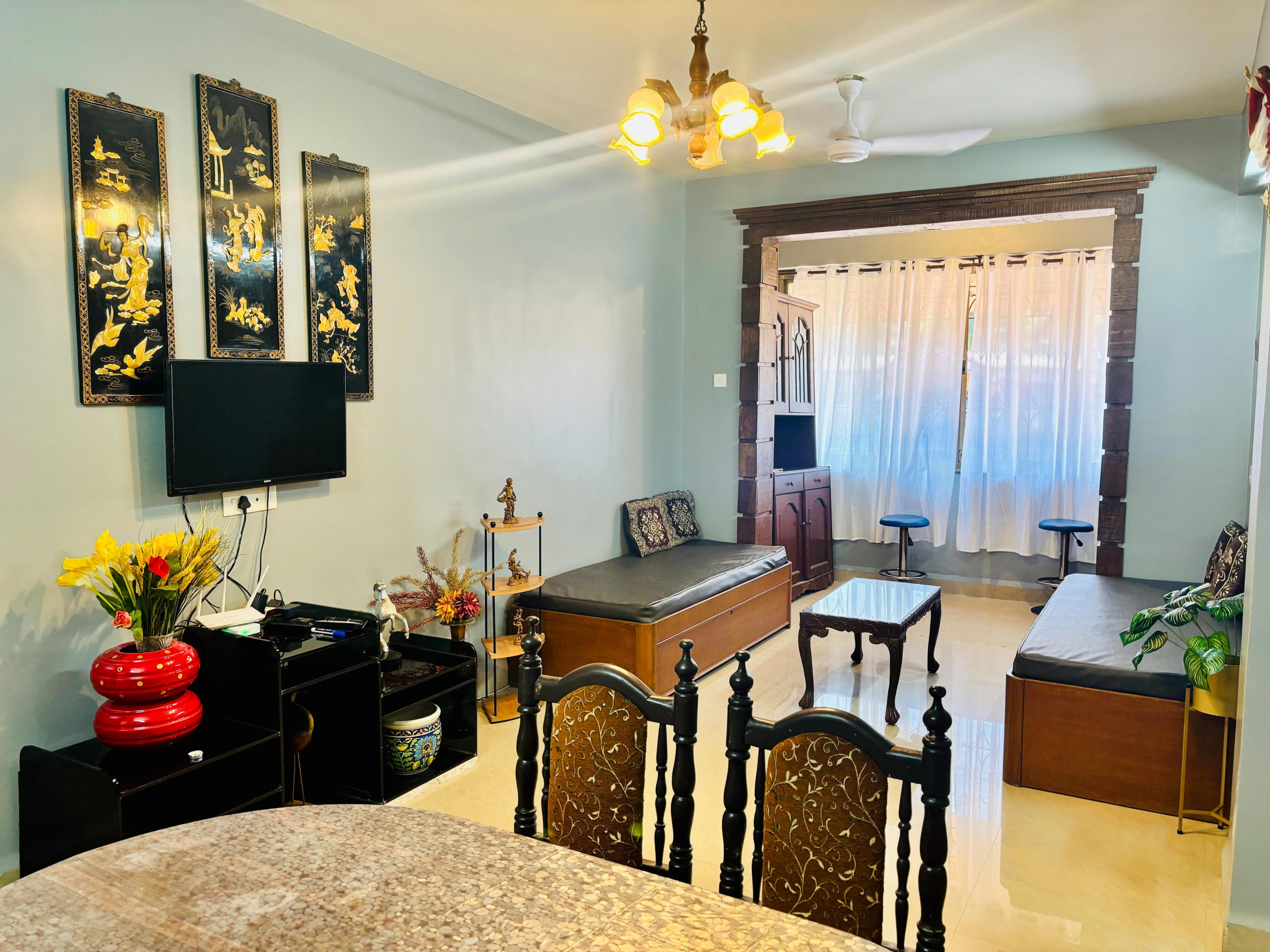 Luxury 2bhk Apartment with AC/Wifi at Benaulim Beach - Tap to explore photos