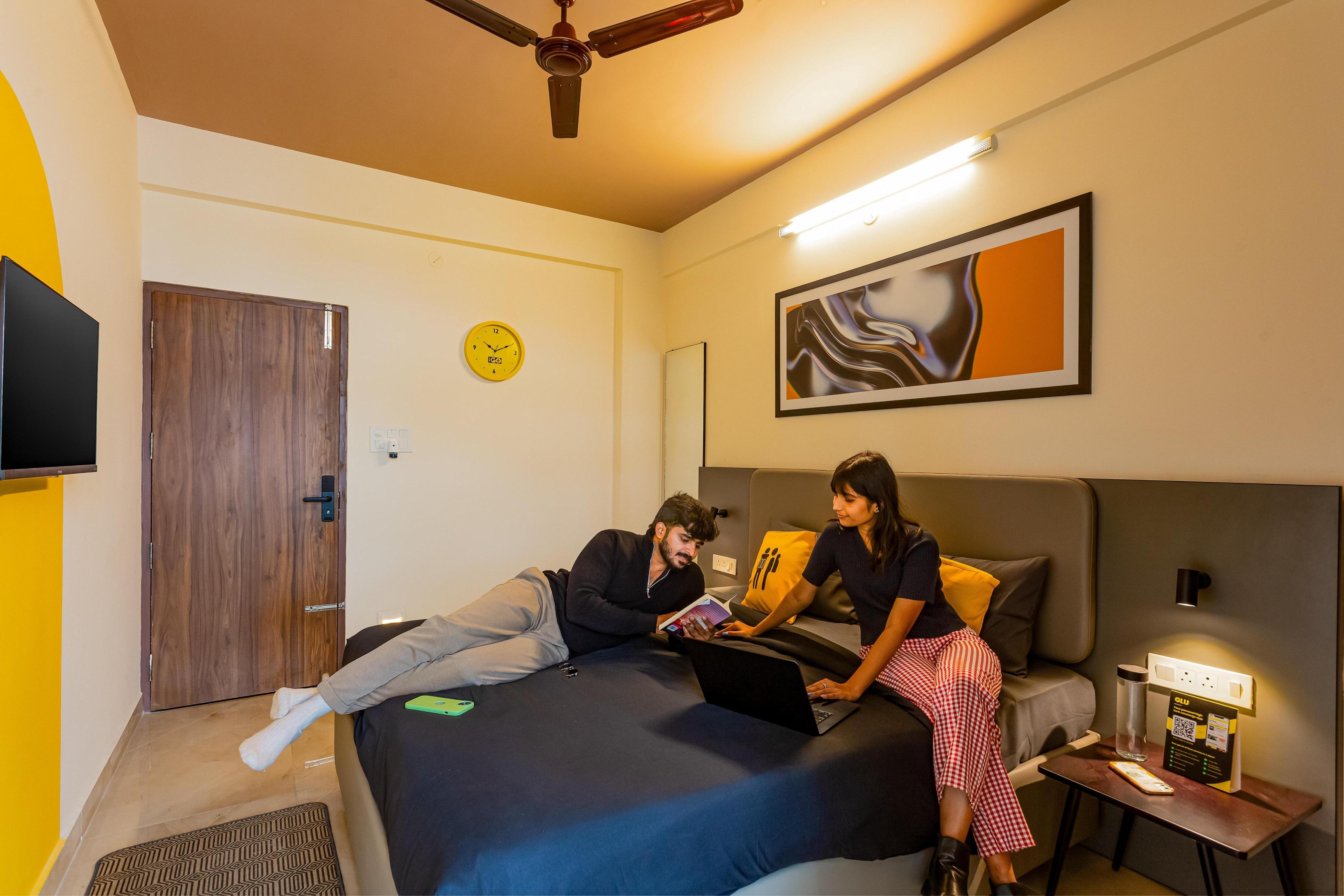The Hosteller Bangalore Manyata Tech Park Room Type - Deluxe Double Room with Balcony