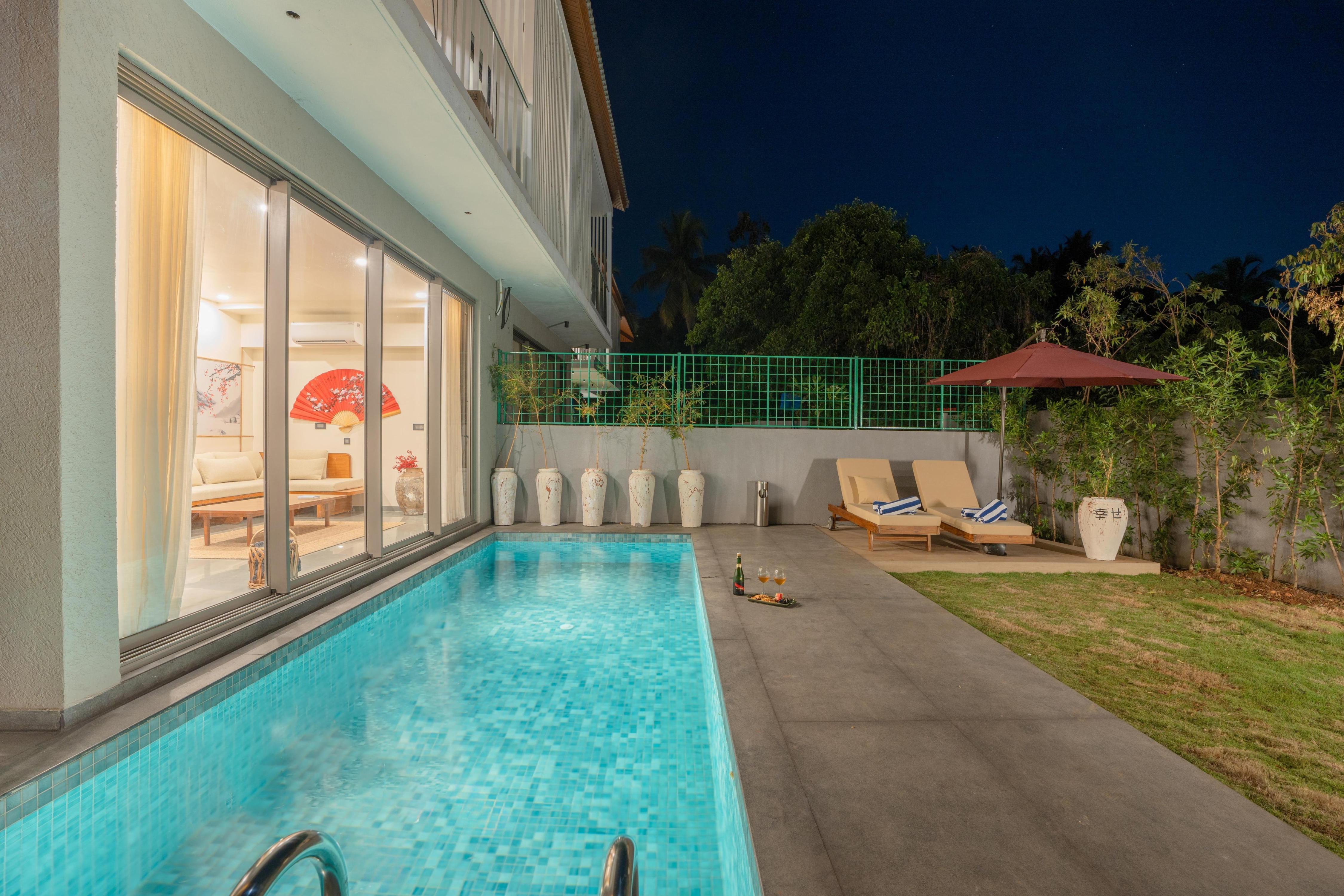 Hireavilla | Villa Samurai - 2BHK Japanese Styled Villa with Pool, North Goa - Tap to explore photos