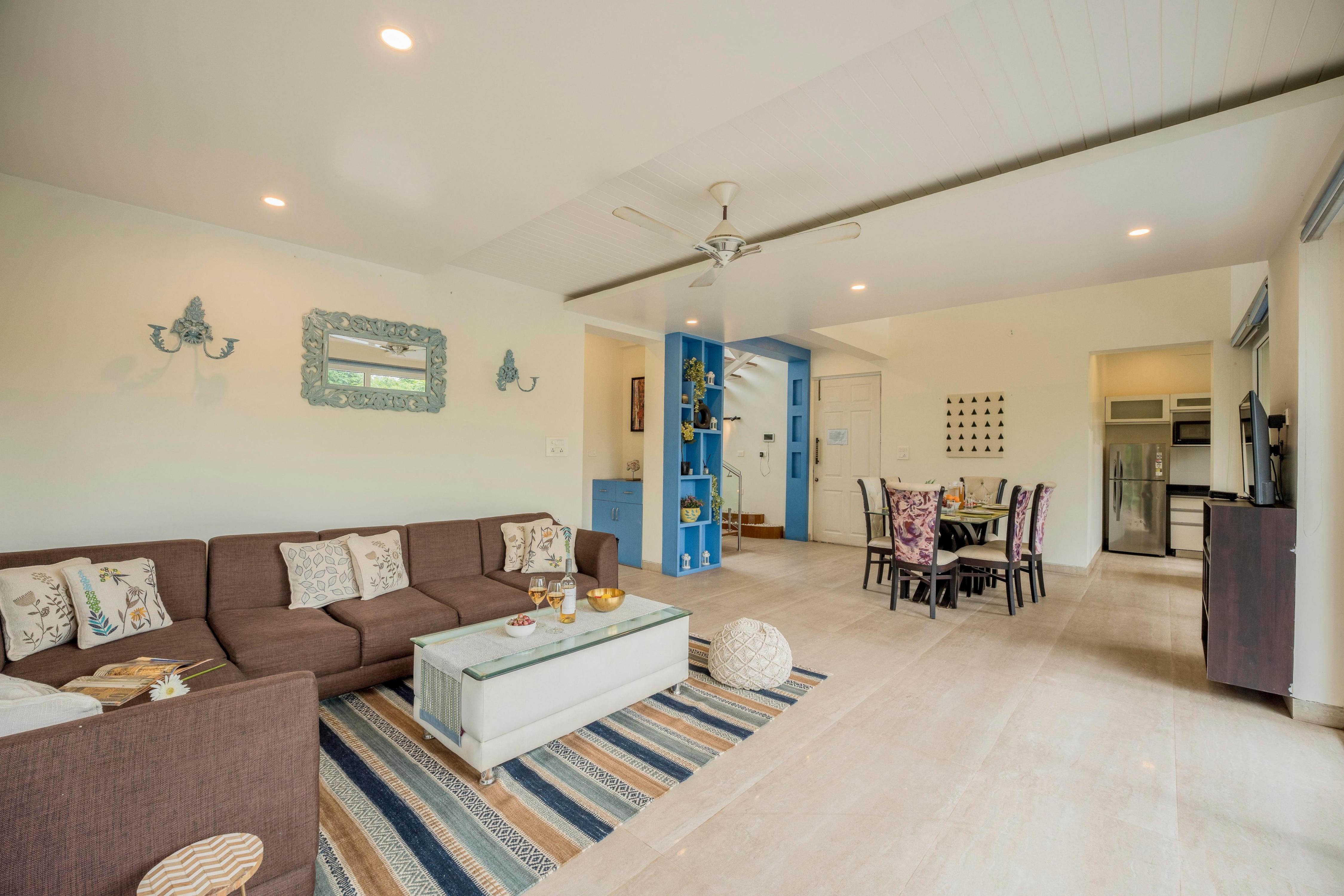 Modern 3BHK Duplex with Private Pool in Candolim | Hireavilla