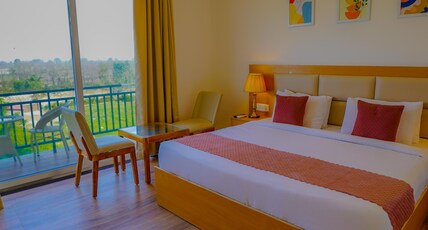 Corbett Tusker Meadows By White Flower (A min Walk to Kosi River) Room Type - Orchid Rooms with Balcony and Garden View Corbett Tusker Meadows By White Flower (A min Walk to Kosi River) Room Type - Orchid Rooms with Balcony and Garden View