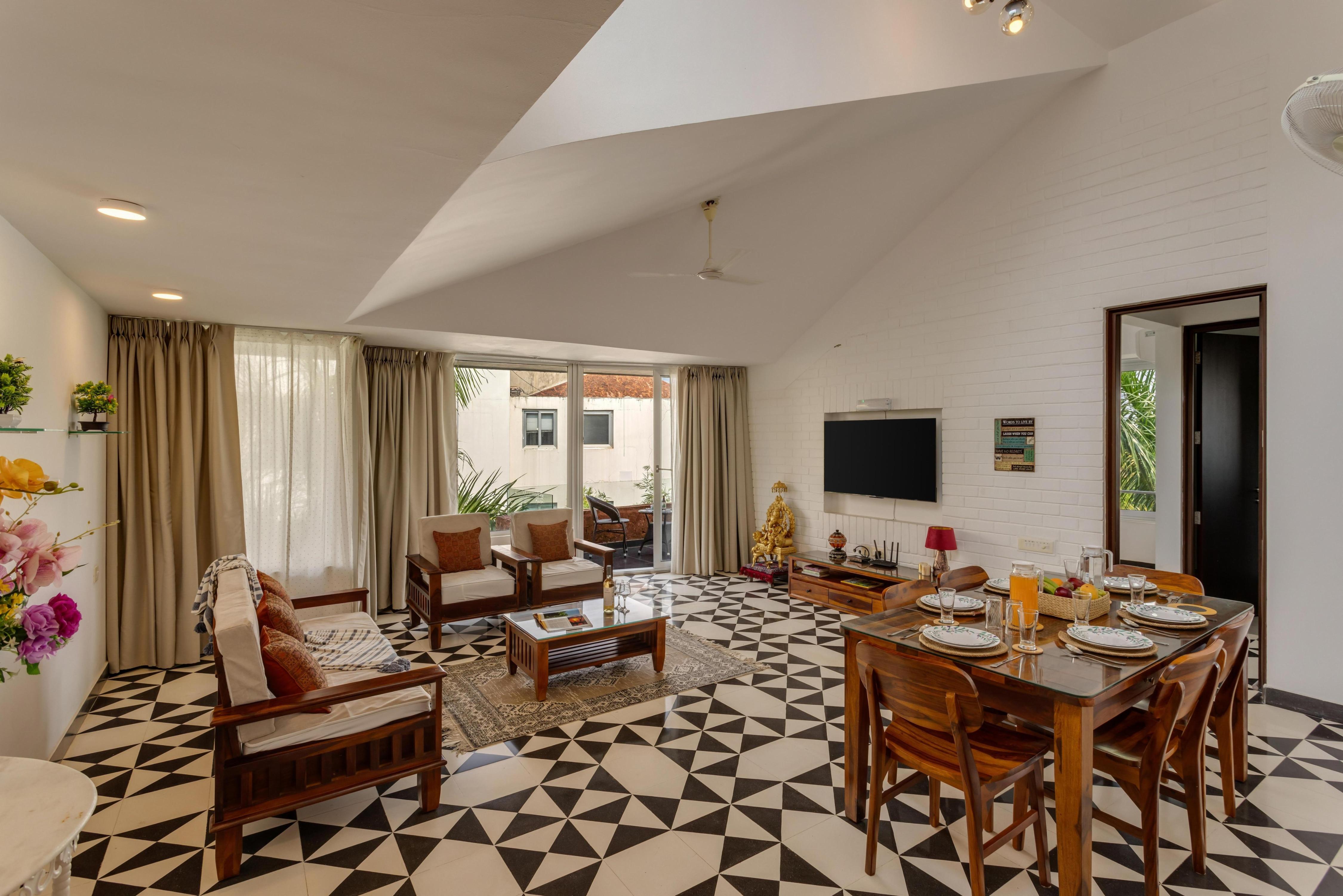 Family Friendly 2BHK with Rooftop Pool in Nerul | Hireavilla - Tap to explore photos