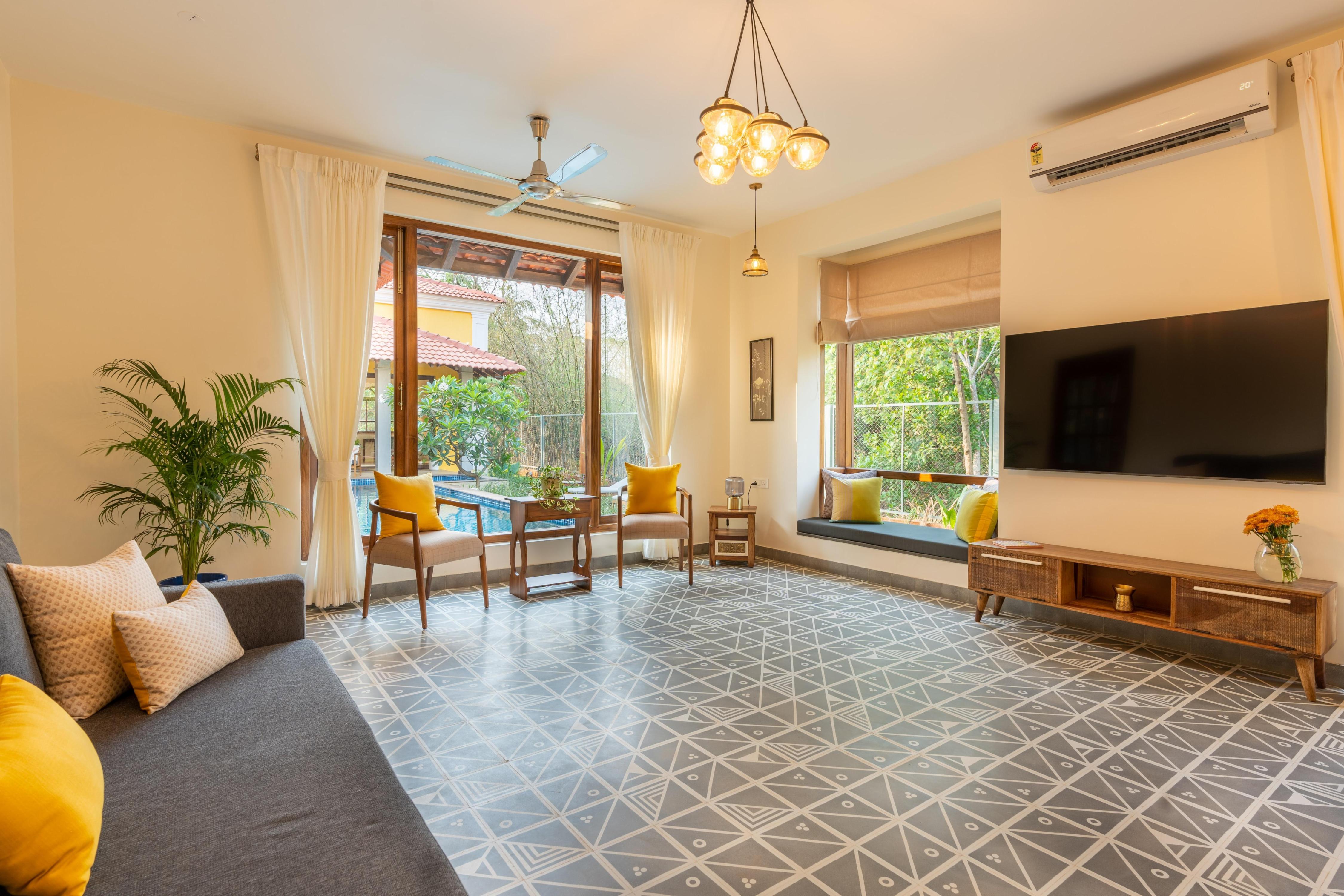 2 BHK Villa with Pvt Pool & Media Room - Tap to explore photos
