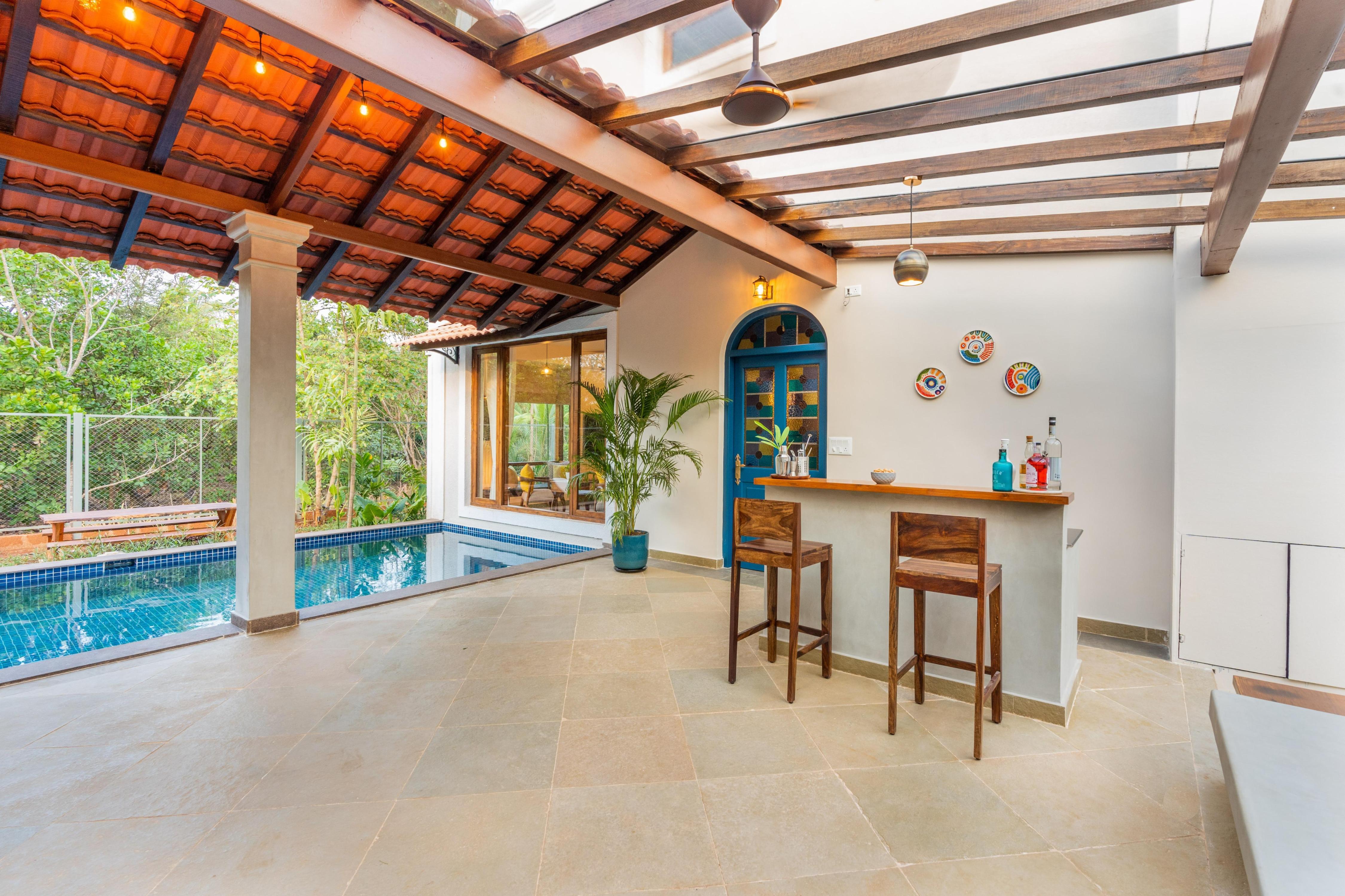 2 BHK Villa with Pvt Pool & Media Room - Tap to explore photos