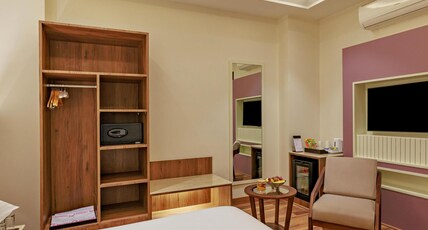 Regenta Place Jaipur Room Type - Standard Room - Enjoy Happy Hour 1+1 Mocktail timing 11 AM to 7 PM